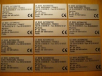 Plaques aluminium graves
