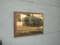 Gravure plaque laiton