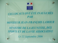 plaque d'inauguration